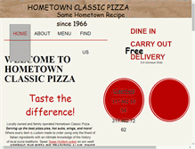 Tablet Screenshot of hometownclassicpizzallc.com